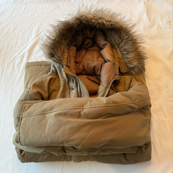 Muji Fur Collar Down Jacket - Picture 2 of 4